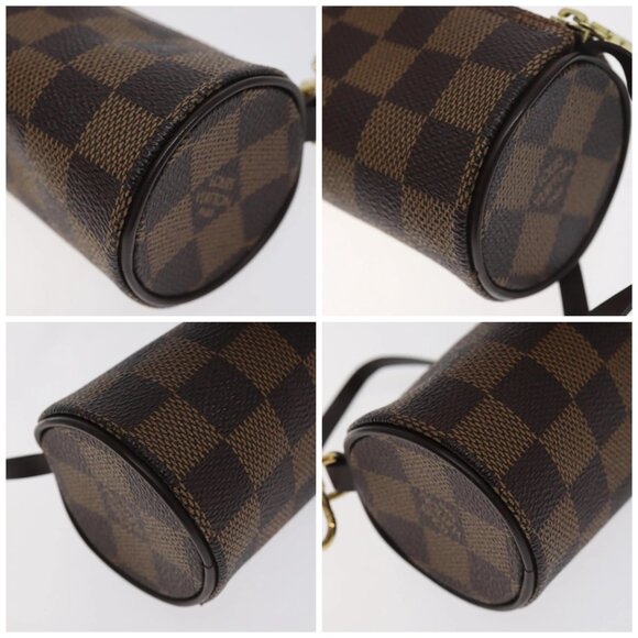 LOUIS VUITTON Damier Ebene Papillon Pouch LV Auth 130401 - Picture 14 of 16